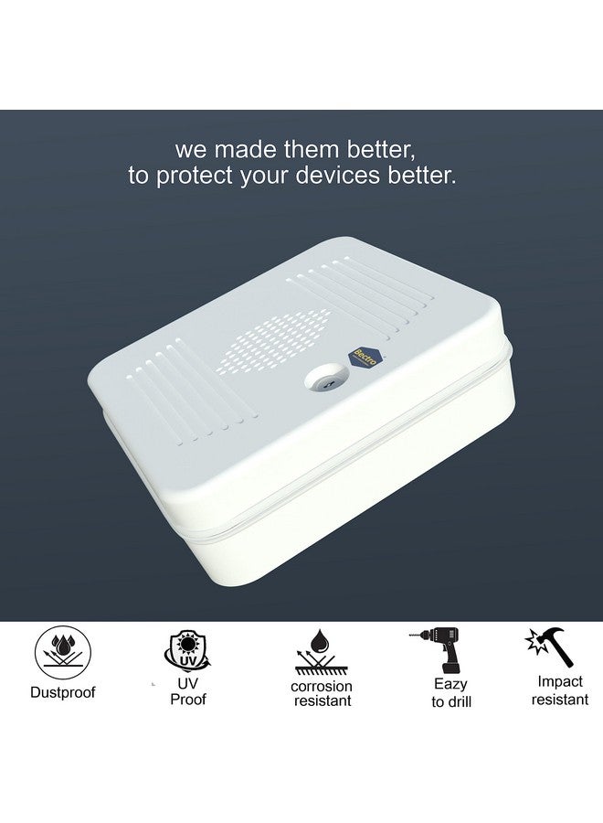 Bectro PVC Junction Box Rack All-in-One Organizer for 4/8 Channel CCTV Systems, DVR, NVR, POE Switch & SMPS | 3 Fused Power Sockets | Indoor & Outdoor Compatible - Image 4