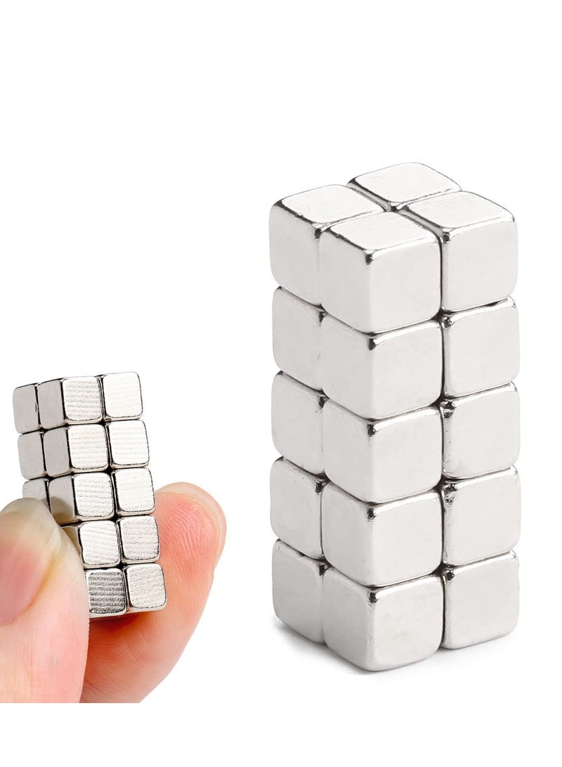 SYOSI Square Cube Magnets, 40Pcs Fridge Magnets, 5 x 5 x 5mm Strong Magnet, Square Magnets Mini Small Magnets for Office, Office, Map, Photo (Square) - Image 1