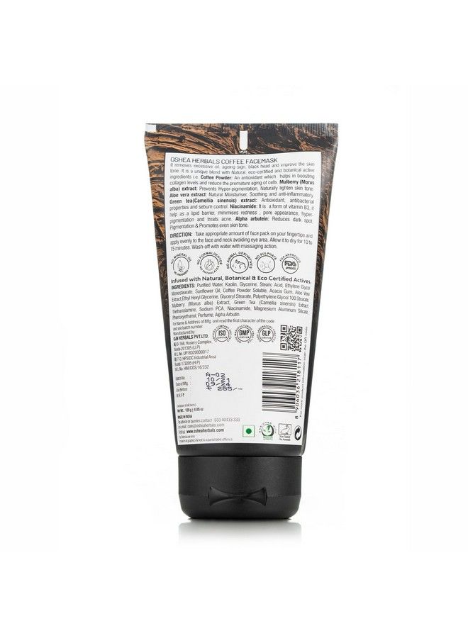 OSHEA Herbals Cafeine Pro Coffee Face Mask For Hydrating & Nourising Dry Skin I Rejuvenating I Enriched With Coffee And Seed Oil 120Gm - Image 3