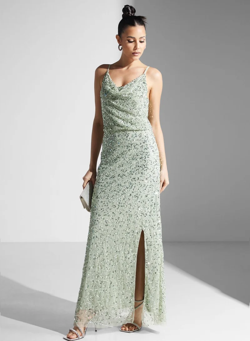 Namshi x Sequin Cowlneck Dress