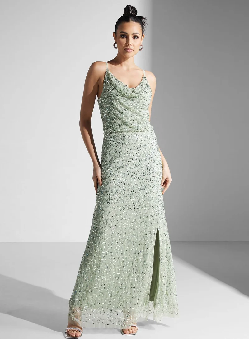 Namshi x Sequin Cowlneck Dress
