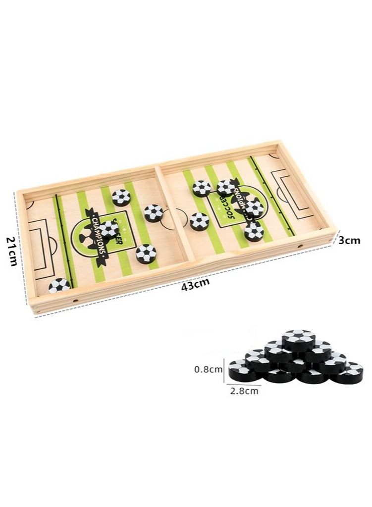 MIXDE Fast Sling Puck Game toys 2 in 1 Wooden Board Game Interactive Family Party Games - Image 4
