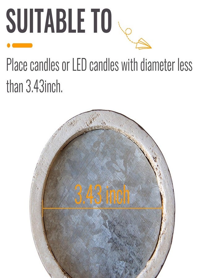 Sofe Rustic Candle Holder for Pillar Candle, White Distressed Farmhouse Wooden Pillar Candle Holders, Antique Candlestick Holder for Dining Table Centerpieces,Coffee Table Decor (4.5" x 4.5" x 9") - Image 4