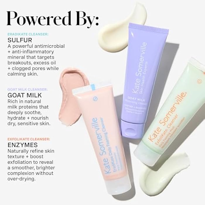 Kate Somerville Pore-fect Skin Edit Travel Kit : ExfoliKate, EradiKate, & Goat Milk Cleanser Holiday Gift Set - Image 3