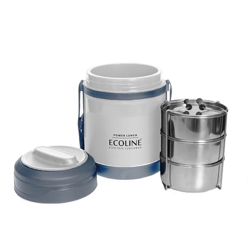Ecoline Appliances E3 Black Electric Lunch Box/Tiffin (Grey) - Image 3