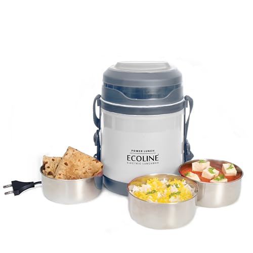 Ecoline Appliances E3 Black Electric Lunch Box/Tiffin (Grey) - Image 2