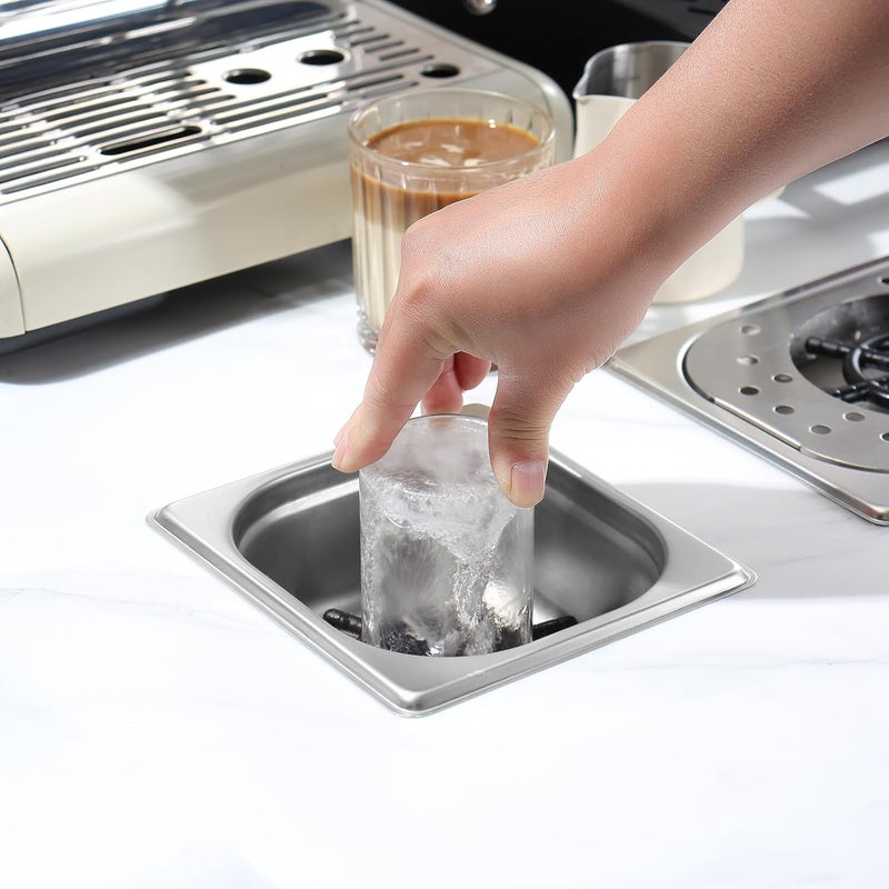 DIBTSA Pitcher Rinser , Automatic Glass Cup Washer , 304 Stainless Steel Coffee Milk Tea Cup Cleaner, for Home Kitchen Hotel Bar Restaurant (6.9x6.3x2.6 Inch) - Image 4