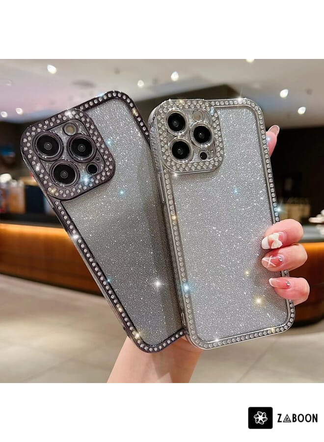 Zaboon Protective Case For iPhone 14 Pro Diamond Gradient Glitter Plated TPU - Image 3
