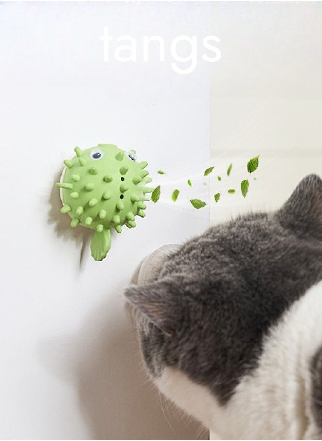 tangs Catnip Wall Balls, Edible Cat Licking Toy, Cat Chew Toy, Teeth Cleaning Cat Bite Toy, Rotatable Indoor Cat Toy, Cat Energy Ball, Cat Wall Decoration (Green)  - Image 1