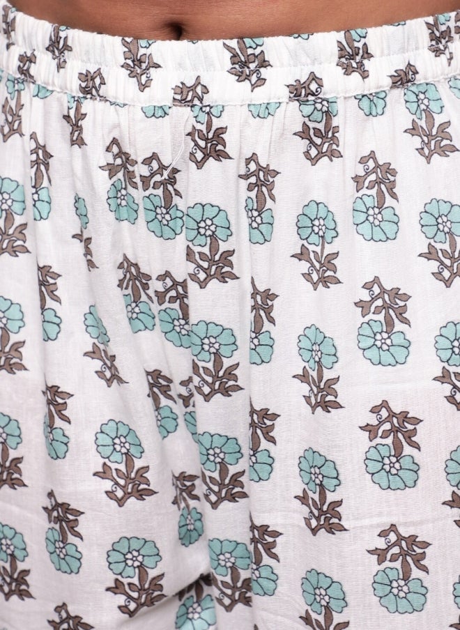 AKS Floral Printed Kurta and Sharara Set for Girls - Image 3