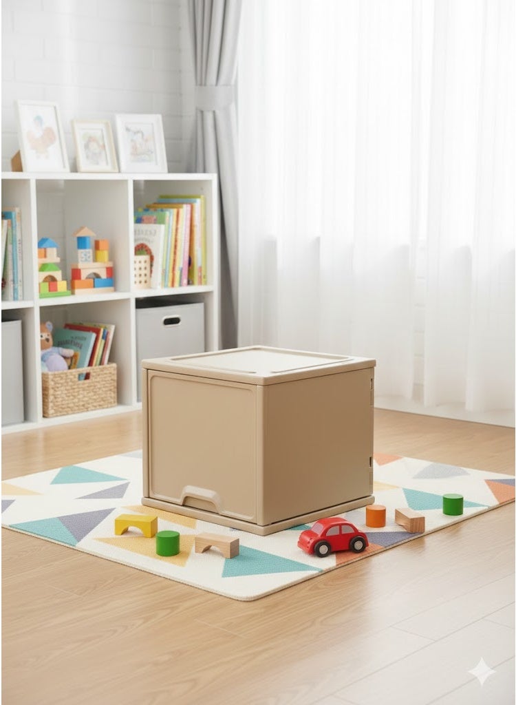 فول جوي خزانة أطفال قائمة بذاتها مصنوعة من مادة صناعية، أفقية، مغلقة من الخلف، مع باب مفصلي، 35.5 × 35.5 × 30.5 سم - Image 5