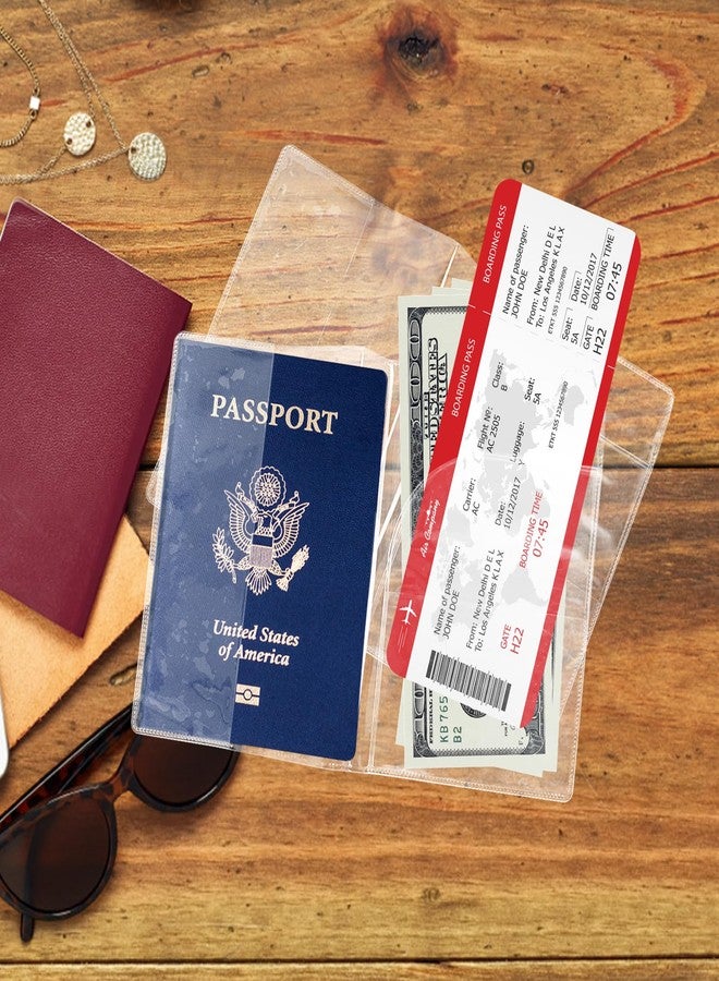 SMLBJUTE Clear Passport Protector Holder Waterproof Plastic Passport Cover Vinyl ID Protector for Travel Document Credit Card, 5 Pack, Waterproof - Image 3