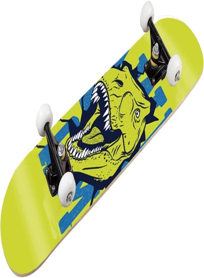 asktom Skateboards for Beginners Kids Boys Girls and Adults 31"x8" Pro Complete Skateboard 8 Layers Maple Wood, Double Kick Concave, Fascinating Cool, Solid&Durable (Rocket) - Image 3