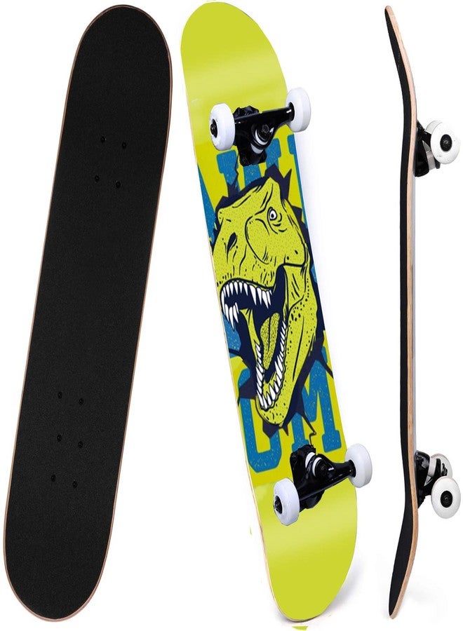 asktom Skateboards for Beginners Kids Boys Girls and Adults 31"x8" Pro Complete Skateboard 8 Layers Maple Wood, Double Kick Concave, Fascinating Cool, Solid&Durable (Rocket) - Image 1