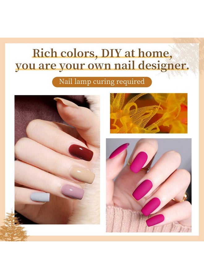 JODSONE - JODSONE 60 PCS Gel Nail Polish Set with 5 Bottles of Base and Glossy Matte Top Coat Soak off Gel Nail Set Suitable for All Seasons Gel Polish Gifts - Image 1