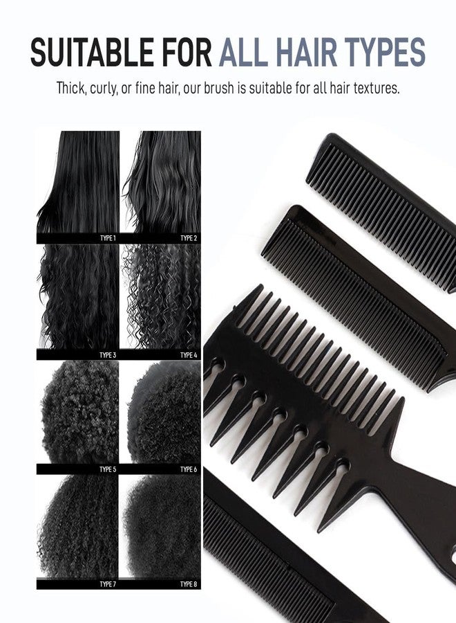 KHODEXHair Styling Comb Set, Heat-Resistant, Anti-Static Wide and Fine-Tooth Combs for Detangling, Frizz Control, Sectioning & Precision Styling, Multipurpose Professional Styling Kit for All Hair Types - Image 5