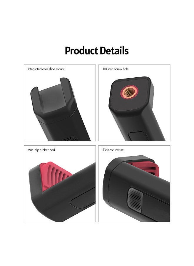 Generic - Mini Vlog Live Streaming Smartphone Clip Adjustable Phone Holder with Cold Shoe Mount 1/4 Inch Screw Hole for 55-90mm Width Smartphones for Tripod Microphone LED Light - Image 1