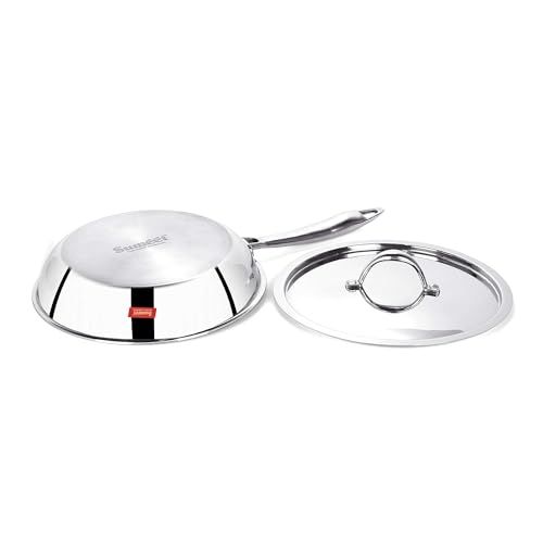 Sumeet Cook Smart TriPly Steel-Aluminium-Steel - 3 Layers Fry Pan with Lid - 1.9 LTR - 24Cm - Image 5