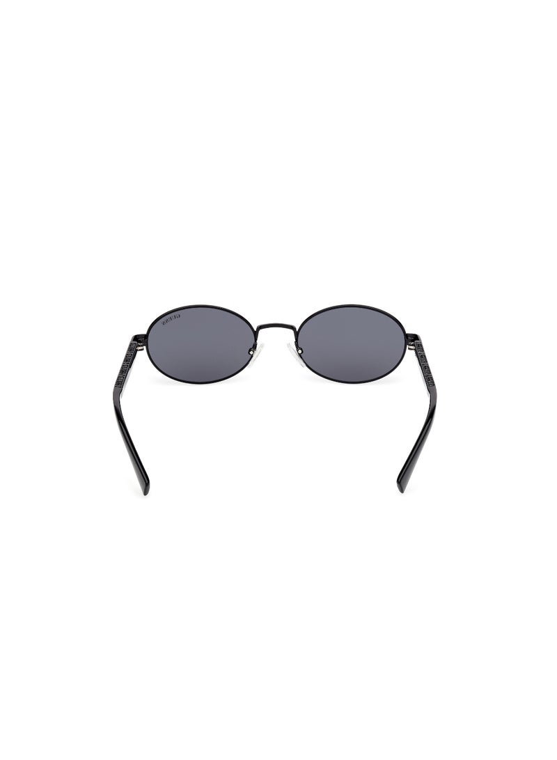 GUESS FULL RIM UNISEX OVAL BLACK METAL SUNGLASSES - Image 4