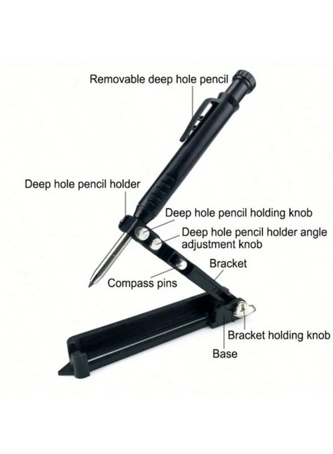 Scratch Art Tool Set Aluminum Alloy Multi Function Marking Gauge With Wood Pen - Image 3