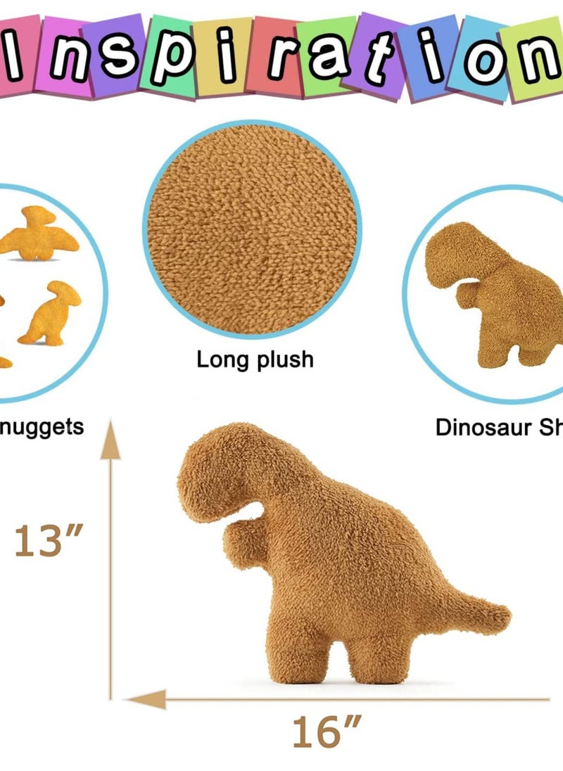 Excefore - Dino Chicken Nugget Pillow, Hilarious Chicken Nugget Plush in Dinosaur Shape, Perfect Funny Gift for Kids, Boys, and Girls' Birthdays - Image 1