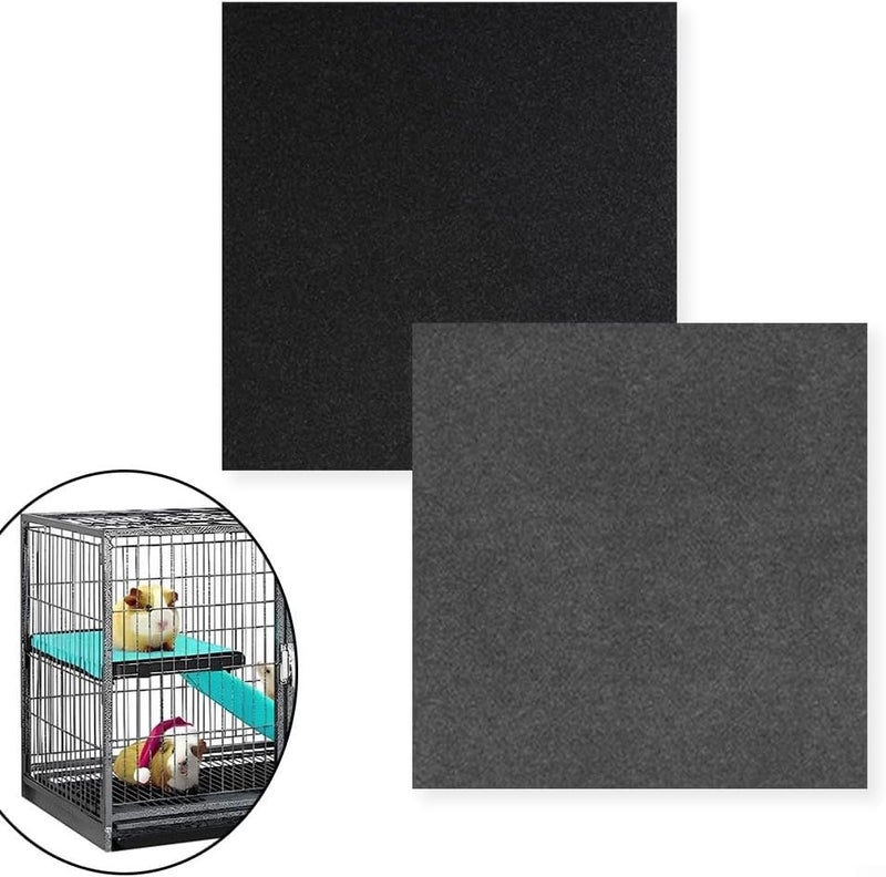 Disposable Bird Cage Liners 30 Pack 20x18in Thickened Felt Pads for Parrot Parakeet Conure and Small Animals, Precut Soft Odorless Cage Cleaning Sheets(black) - Image 2