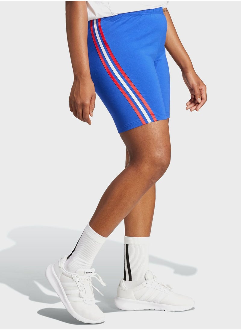 Adidas - 3 Stripes Future Icons Biker Shorts - Image 1