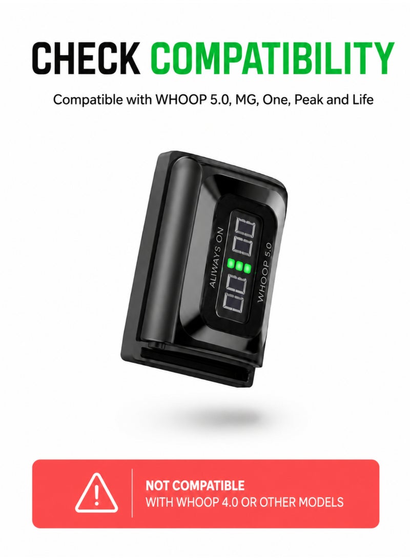 أركس سوار بديل لـ Whoop - رياضي مرن بقفل تيتانيوم - متوافق مع ECG - أخضر - Image 2