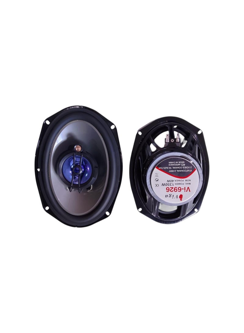 فيجا مكبر صوت بيضاوي للسيارة VI-6926 مقاس 6x9 بوصة - طاقة قصوى 1350 واط - صوت قوي ونقي - زوج من مكبرات الصوت - Image 2
