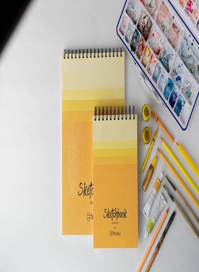 Kitabby - Sketchbook Series -A3 Size (Large) - Wire-O Bound Sketch Book - Micro-Perforations for Easy Tear Off - 50 Sheets - 160gsm Anti-Ageing, Acid Free, Archival Grade Fine Grain Paper - (Yellow) - Image 4