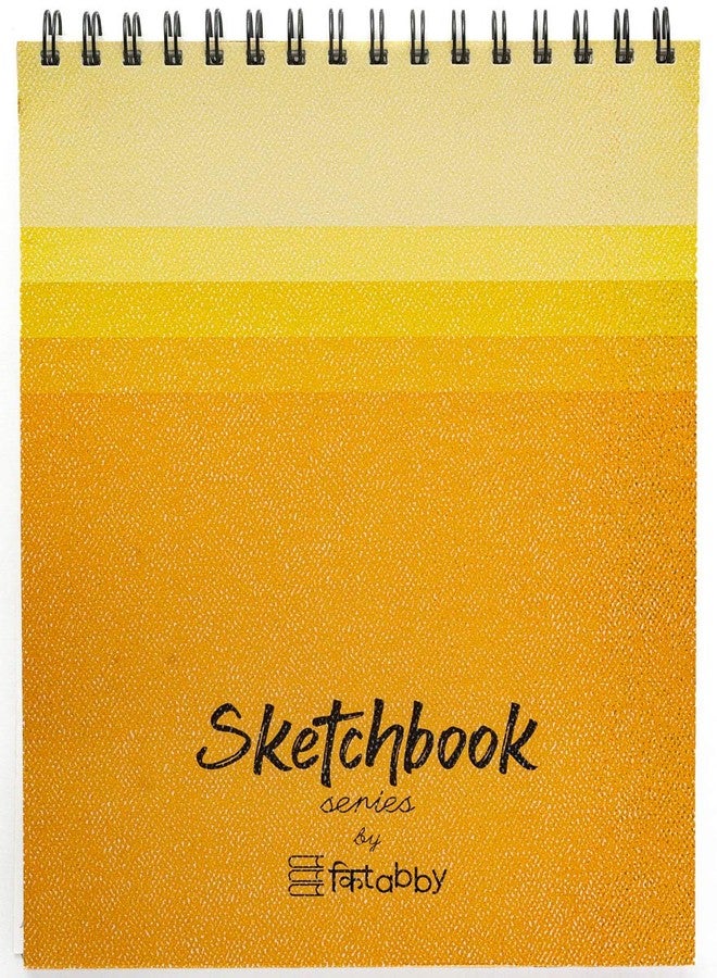 Kitabby - Sketchbook Series -A3 Size (Large) - Wire-O Bound Sketch Book - Micro-Perforations for Easy Tear Off - 50 Sheets - 160gsm Anti-Ageing, Acid Free, Archival Grade Fine Grain Paper - (Yellow) - Image 1