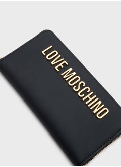 Love Moschino Logo Detailed Zip Over Wallet  - Image 3