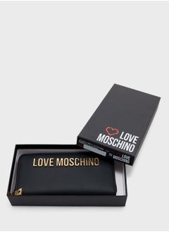 Love Moschino Logo Detailed Zip Over Wallet  - Image 5