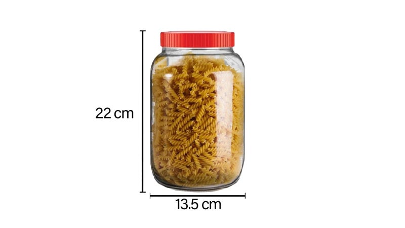 CROCO JAR Premium Glass Jar with Lid | Airtight Storage Container | Multipurpose Glass Jar for Kitchen, Snacks, Spices & More | Durable & Stylish | 2 Litre (2000ml | Set of 1 - Image 3
