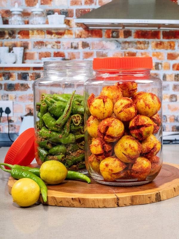 CROCO JAR Premium Glass Jar with Lid | Airtight Storage Container | Multipurpose Glass Jar for Kitchen, Snacks, Spices & More | Durable & Stylish | 2 Litre (2000ml | Set of 1 - Image 2