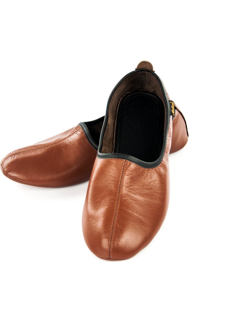 İhvan Ihvan Leather Hajj Umrah Tawaf and Home Shoes Brown  - Image 2