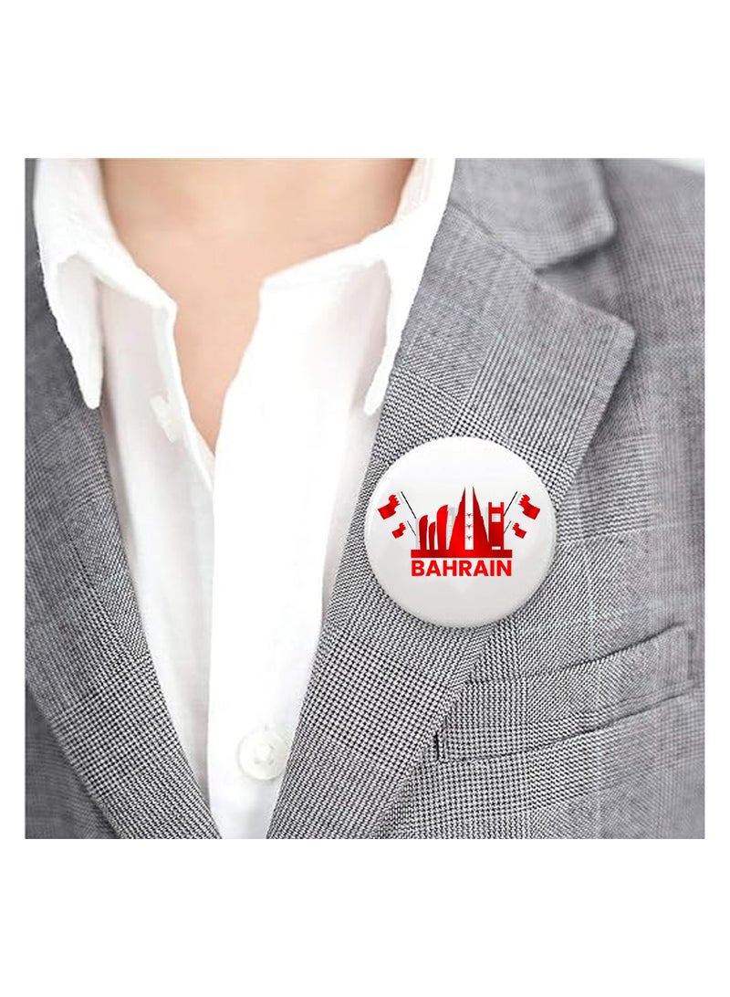 PRINTSHOP4ME Bahrain Button Badge For Men And Women–Versatile Accessory For Backpacks,Jackets,Or Hats-Round Pin-Back Button Badge-Perfect For Adults And Kids - Image 3