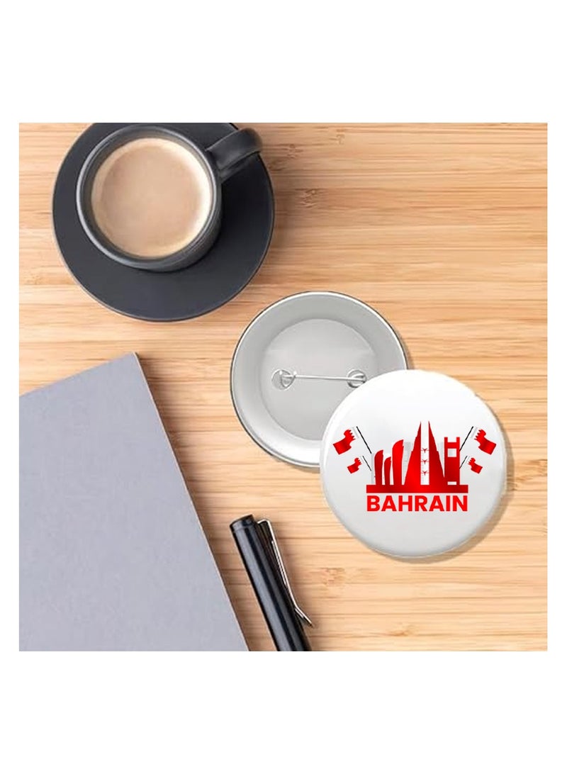 PRINTSHOP4ME Bahrain Button Badge For Men And Women–Versatile Accessory For Backpacks,Jackets,Or Hats-Round Pin-Back Button Badge-Perfect For Adults And Kids - Image 4