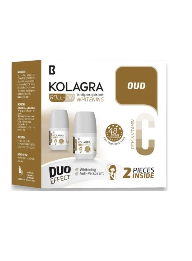 oud Roll-on deodorant 60 ml 2 pieces