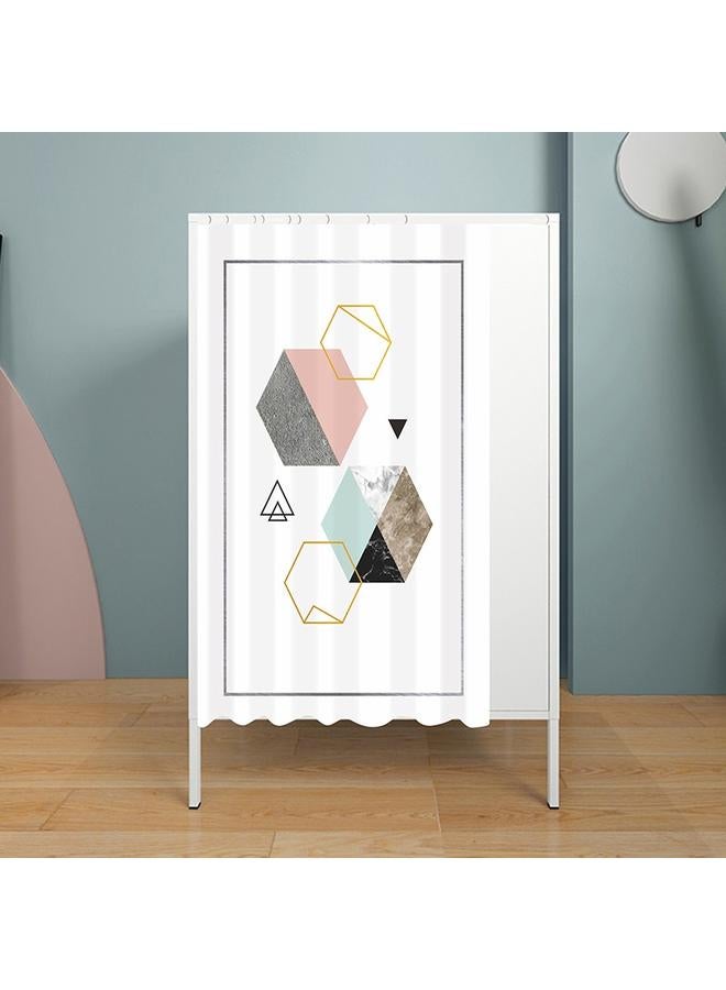 Bluejw Self-adhesive Slide-rail Shelter Curtain Kitchen Cabinet Bookshelf Dust-proof Door Curtain Wardrobe Curtain-type Pull Curtain Bookshelf Shelf Shelter Ugly Curtain - Image 1