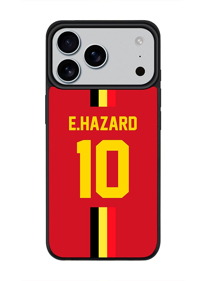 Stylizedd iPhone 17 Pro Max Case, [Compatible with MagSafe] Slim Magnetic cover Phone Case iPhone 17 Pro Max -Football - Belgium,  E.Hazard - Image 1