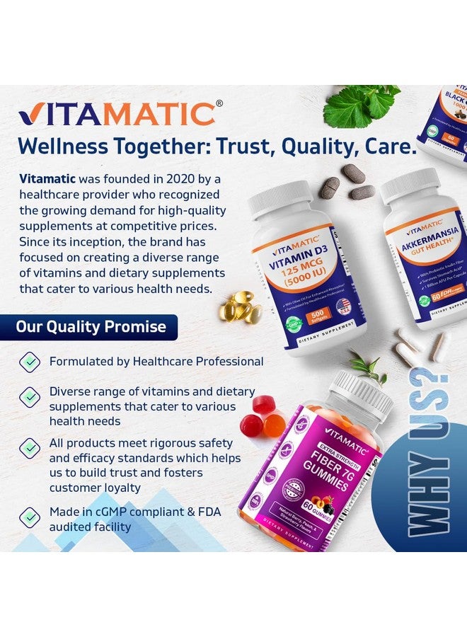 Vitamatic Alpha Lipoic Acid (ALA) 600mg Per Serving - 240 Vegetable Capsules - 120 Servings - Non-GMO & Gluten Free - Image 4