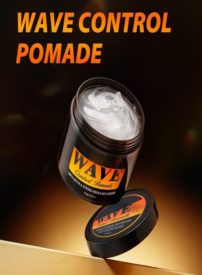 gowwim Control Pomade for Men, Strong Hold Hair Styling Gel Natural Wave Grease for Coarse Medium & Straight Hair, 100g/3.5oz - Image 2