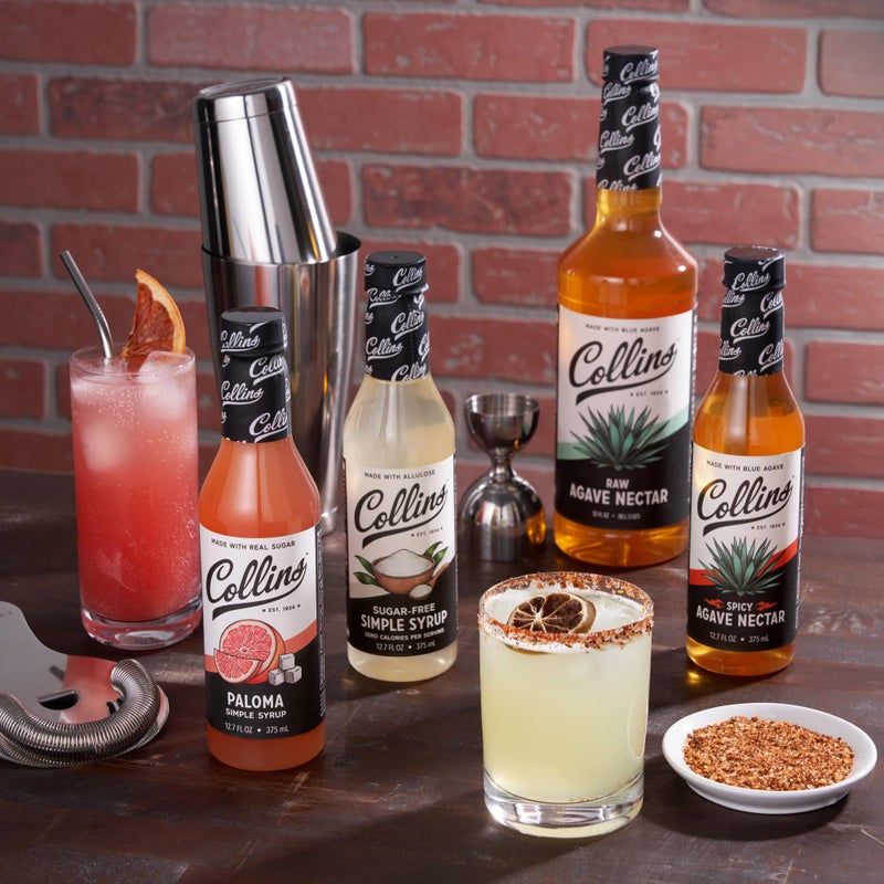 Collins Chicago Collins Paloma Syrup, Made with Grapefruit, Ready to Use Cocktail Mixer for Tequila and Mezcal Drink Mix, Cocktails and Mocktails, Home Bars, Party Essentials, Bartending Supplies, 12.7 oz, Set of 1 - Image 5