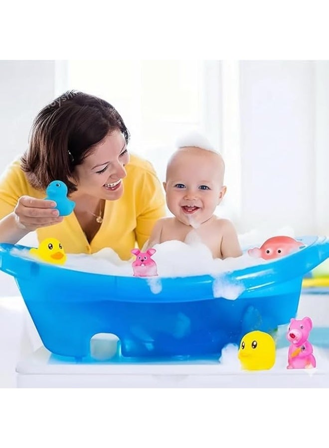 Colorful Squeeze Bath Toys for Babies & Toddlers – 12-Pack Floating Water Toys with Random Shapes – Soft, Safe, Non-Toxic Rubber Toys for Fun, Learning & Bath Time Play (12 Mix Animals) - Image 4
