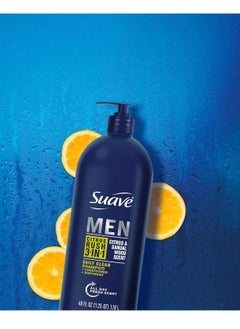 Suave Suave Shampoo Conditioner Bodywash Men 3 in 1 Citrus & Sandal Wood to Cleanse and Nourish Hair and Skin, 40 oz Pack of 3  - Image 3