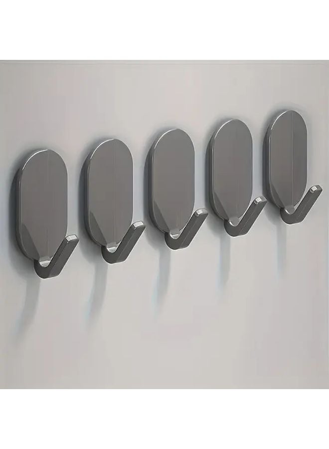 الخطافات اللاصقة البيضاء الثقيلة 5 قطع لتعليق المناشف والروب بدون حفر - Image 3