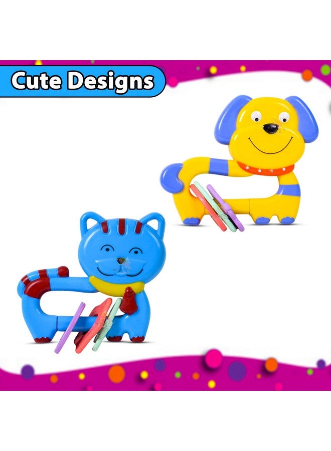 WISHKEY Plastic Rattle Toys for Infants, BPA Free Non-Toxic Shake & Grab Toys for Baby Boys and Girls, Early Age Toys for Kids, Colorful Toys, Ideal Gift for New Born Babies, Multicolor (Pack of 3) - Image 3