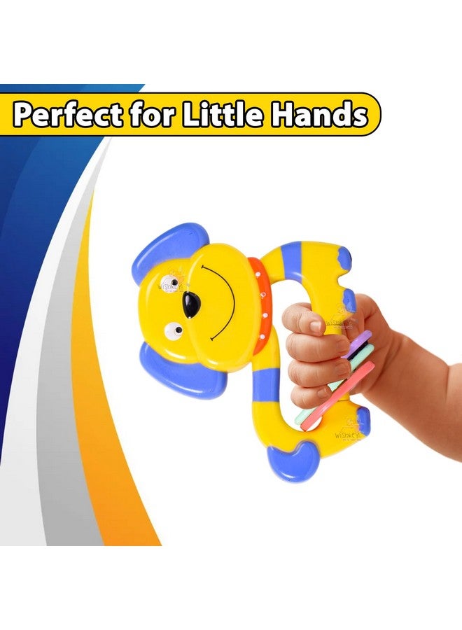 WISHKEY Plastic Rattle Toys for Infants, BPA Free Non-Toxic Shake & Grab Toys for Baby Boys and Girls, Early Age Toys for Kids, Colorful Toys, Ideal Gift for New Born Babies, Multicolor (Pack of 3) - Image 4