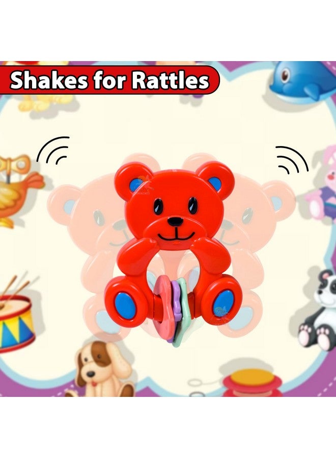 WISHKEY Plastic Rattle Toys for Infants, BPA Free Non-Toxic Shake & Grab Toys for Baby Boys and Girls, Early Age Toys for Kids, Colorful Toys, Ideal Gift for New Born Babies, Multicolor (Pack of 3) - Image 2